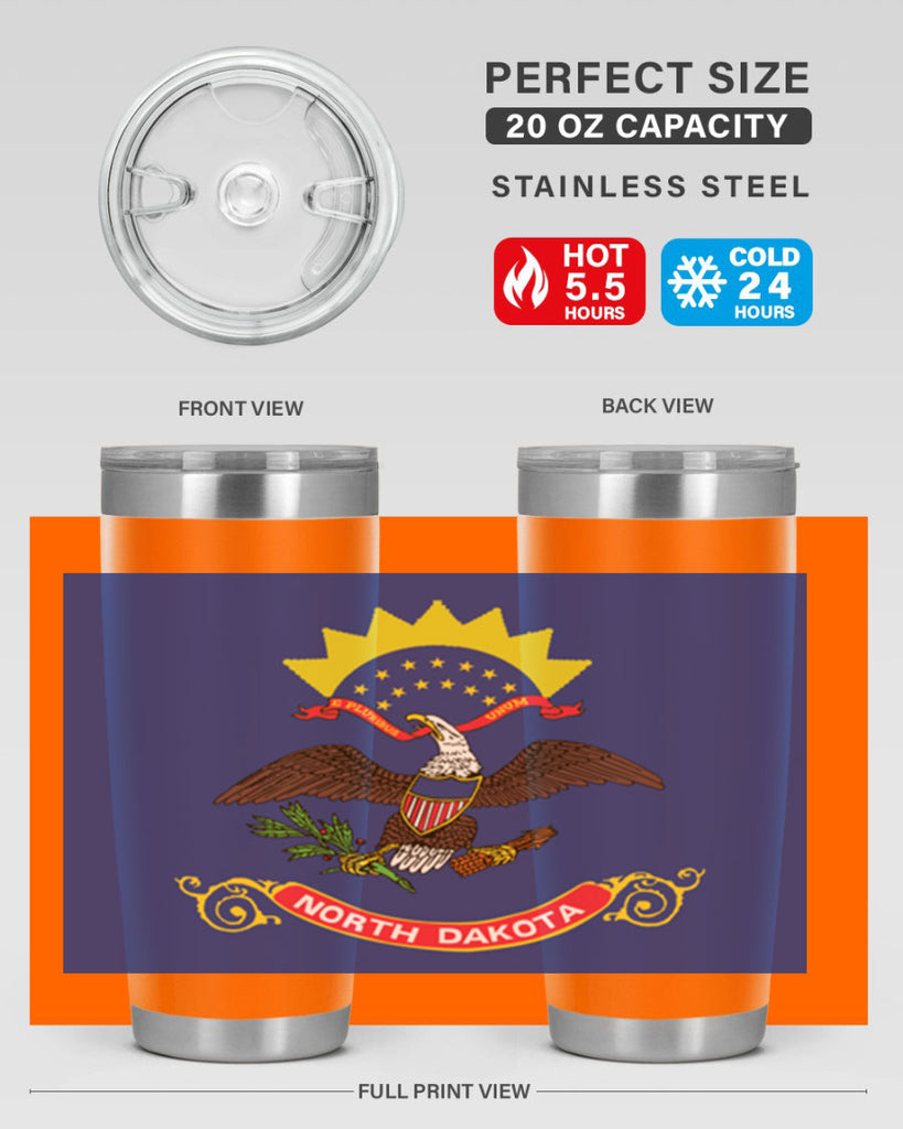 North Dakota 18#- Us Flags- Tumbler