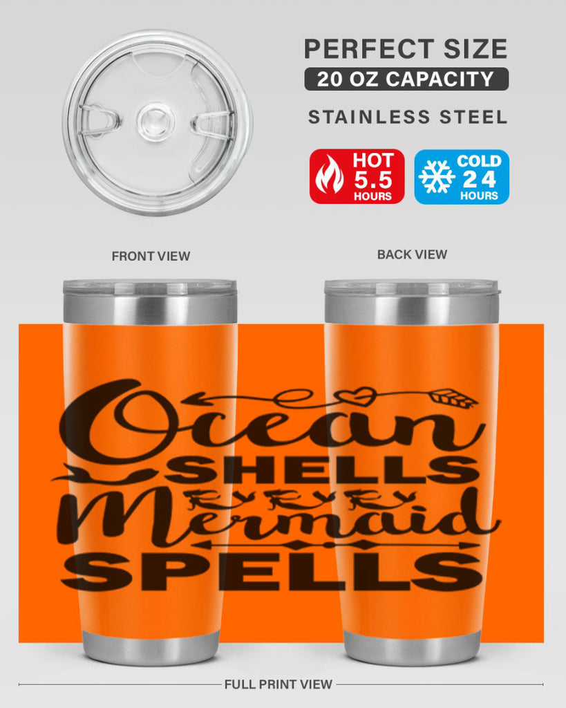 Ocean Shells Mermaid Spells 521#- mermaid- Tumbler