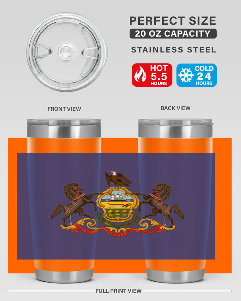 Pensilvania 14#- Us Flags- Tumbler
