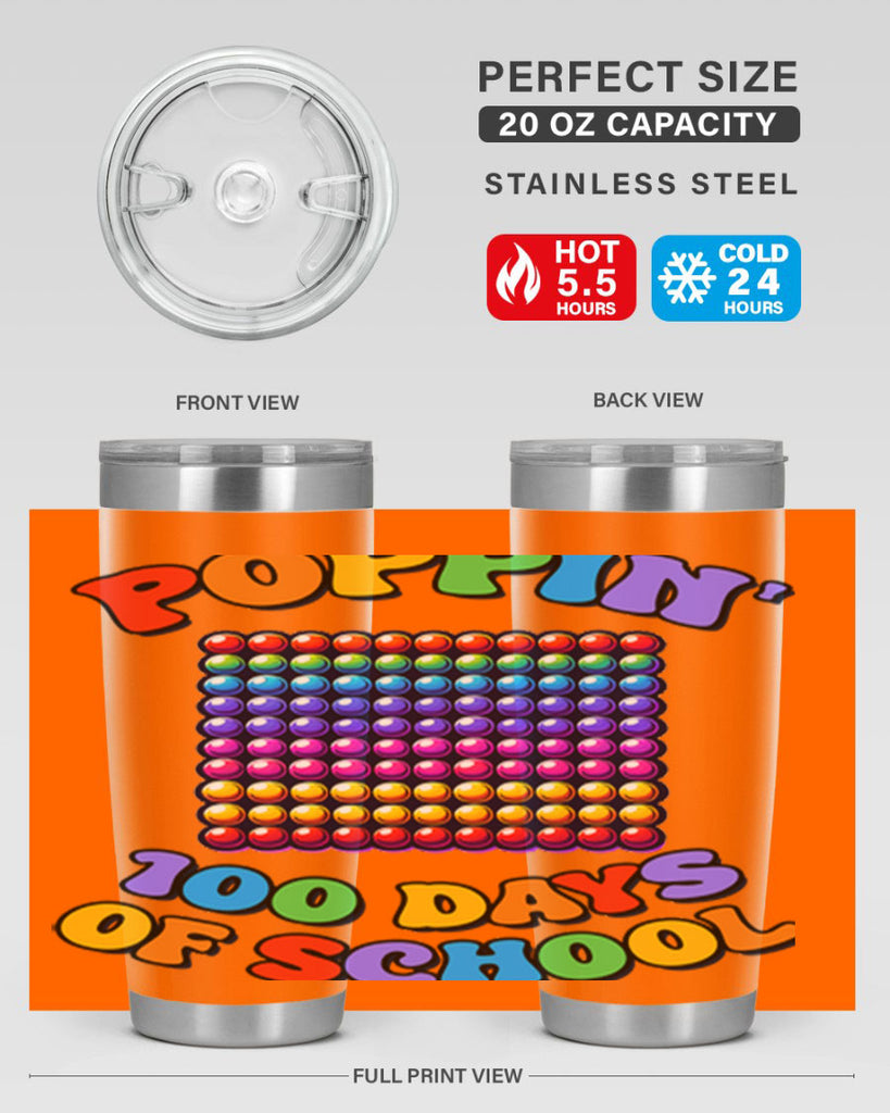 Poppin my way through PNG 54#- 100 days of school- Tumbler