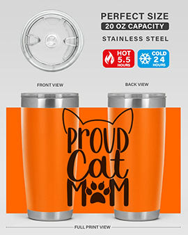 Pround Cat Mom Style 103#- cat- Tumbler