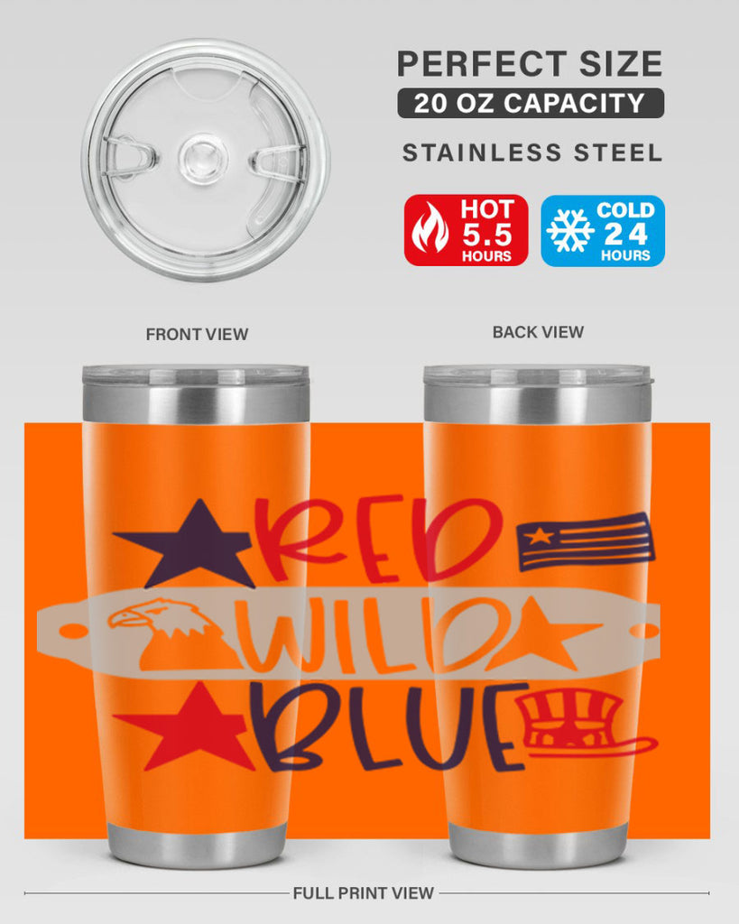 Red Wild Blue Style 171#- Fourt Of July- Tumbler