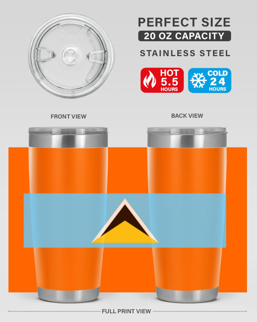 Saint Lucia 51#- world flags- Tumbler