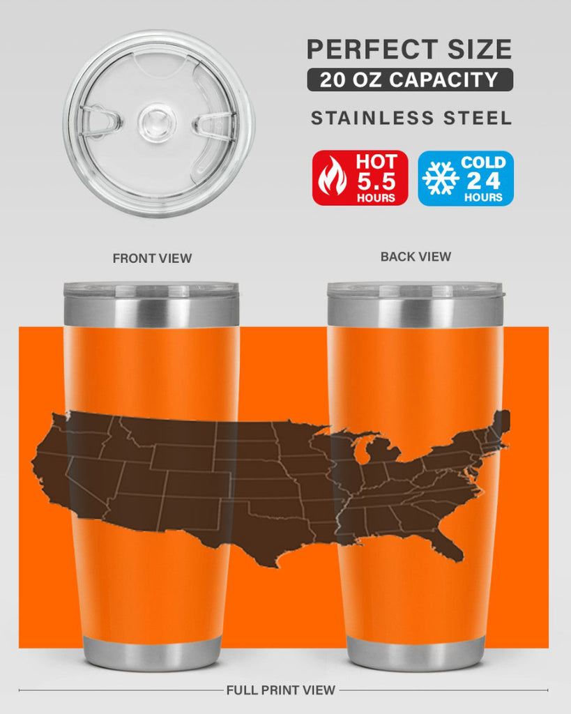 Separate Color Map Style 71#- Fourt Of July- Tumbler