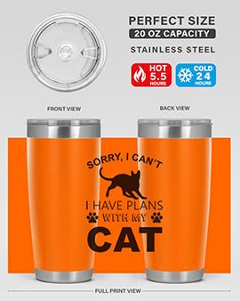 Sorry I Cant Style 116#- cat- Tumbler
