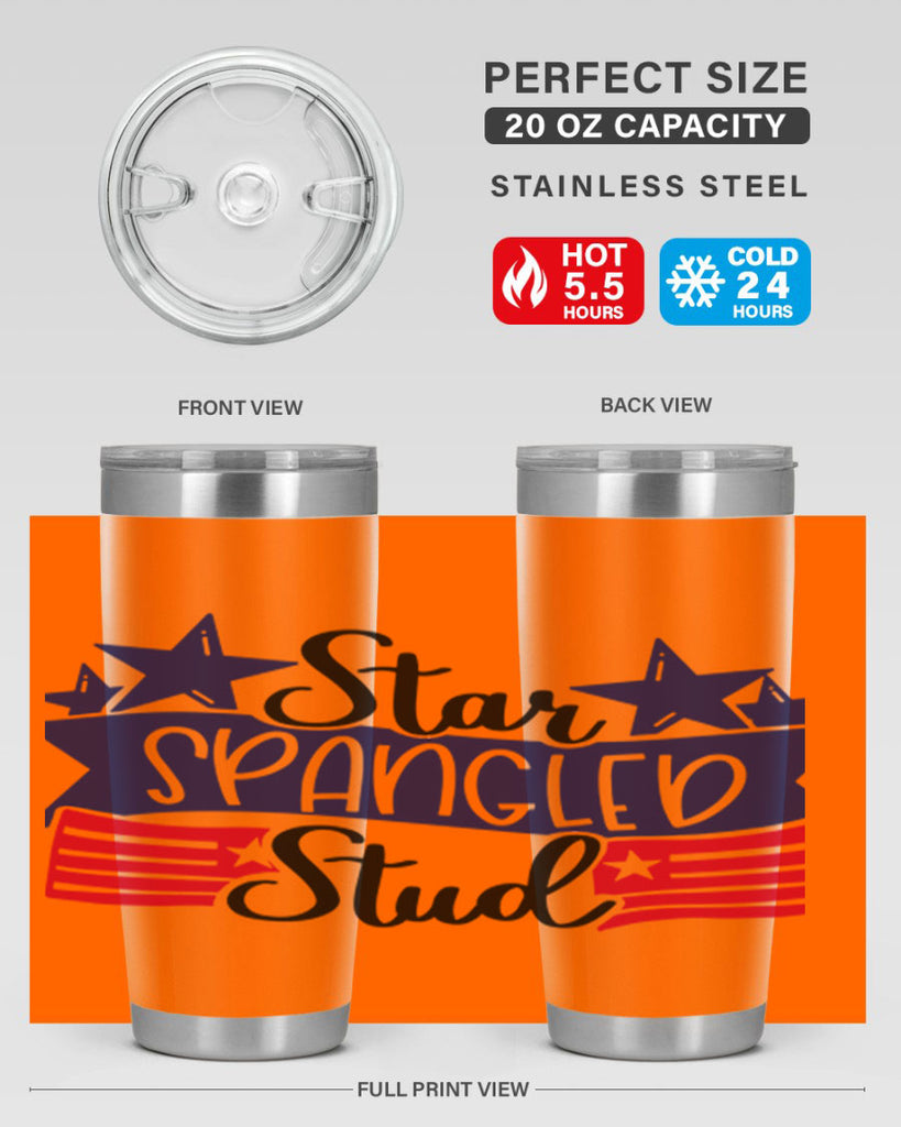 Star Spangled Stud Style 173#- Fourt Of July- Tumbler