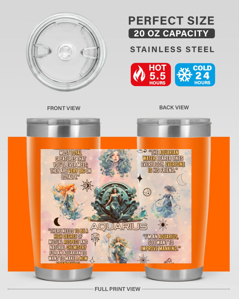StraightAquarius 468#- zodiac- Tumbler