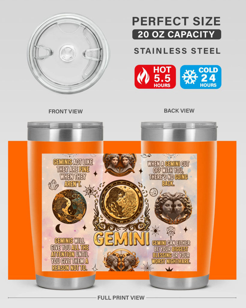 StraightGemini 472#- zodiac- Tumbler