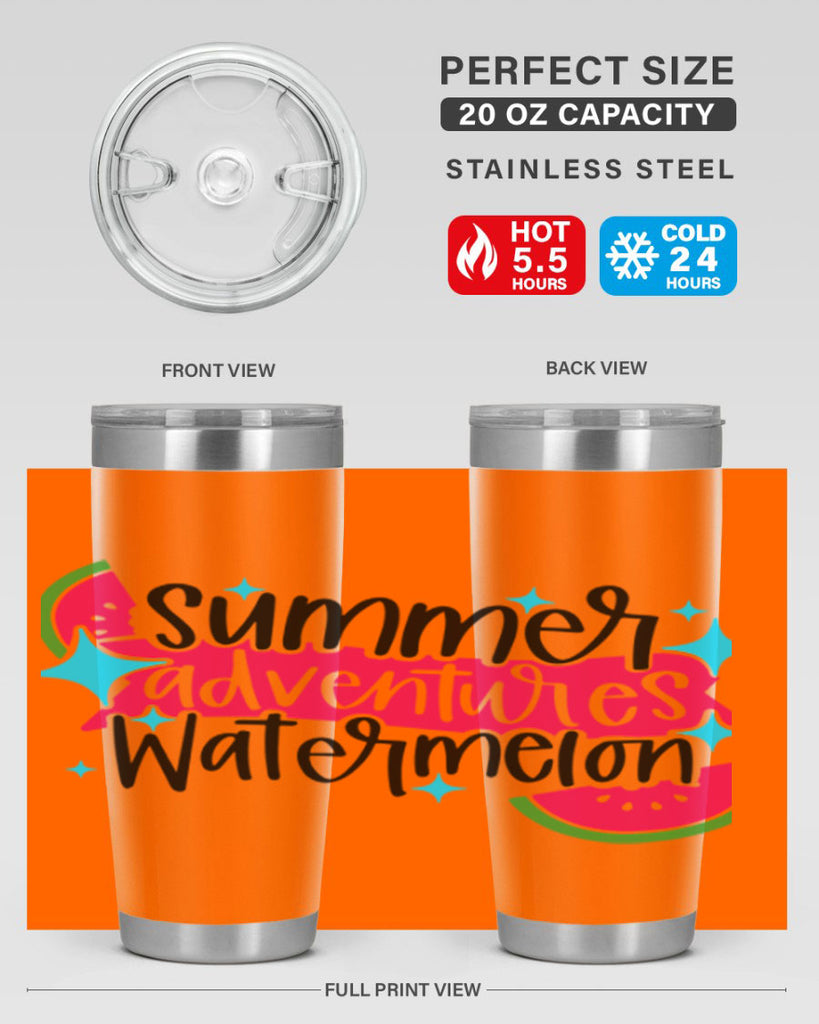 Summer Adventures Watermelon Style 23#- summer- Tumbler