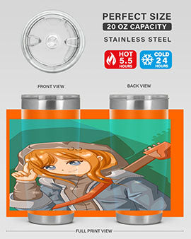 Swag and cute girl with a guitar 50#- anime- Tumbler