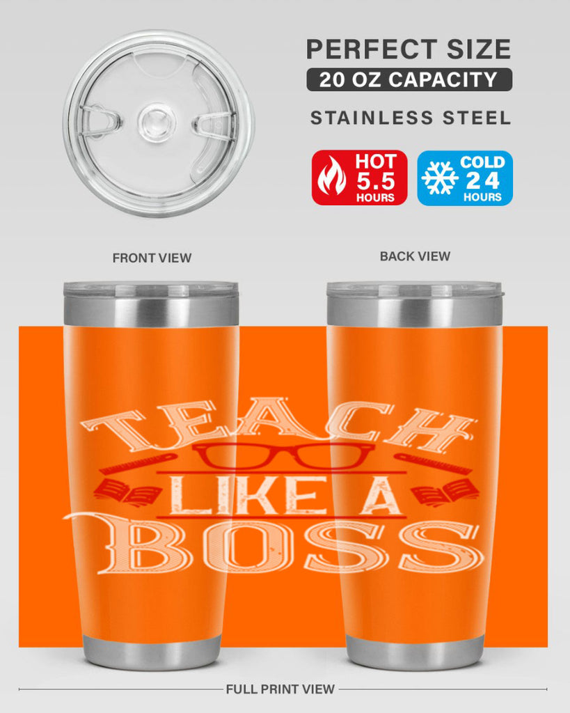 Teach like a boss Style 17#- teacher- tumbler