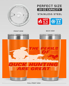 The perils of duck hunting are great Style 14#- duck- Tumbler