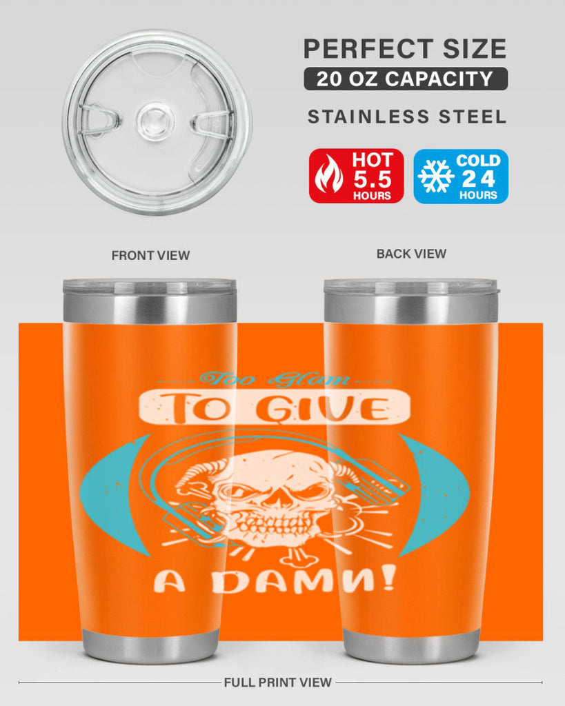 Too glam to give a damn Style 176#- make up- Tumbler