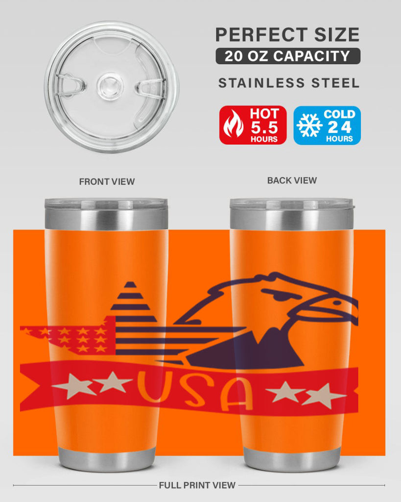 USA Style 182#- Fourt Of July- Tumbler