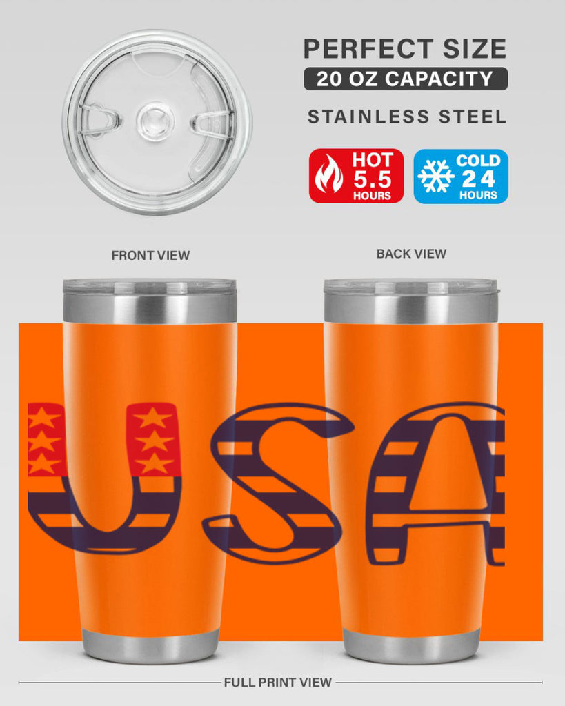 USA Style 184#- Fourt Of July- Tumbler