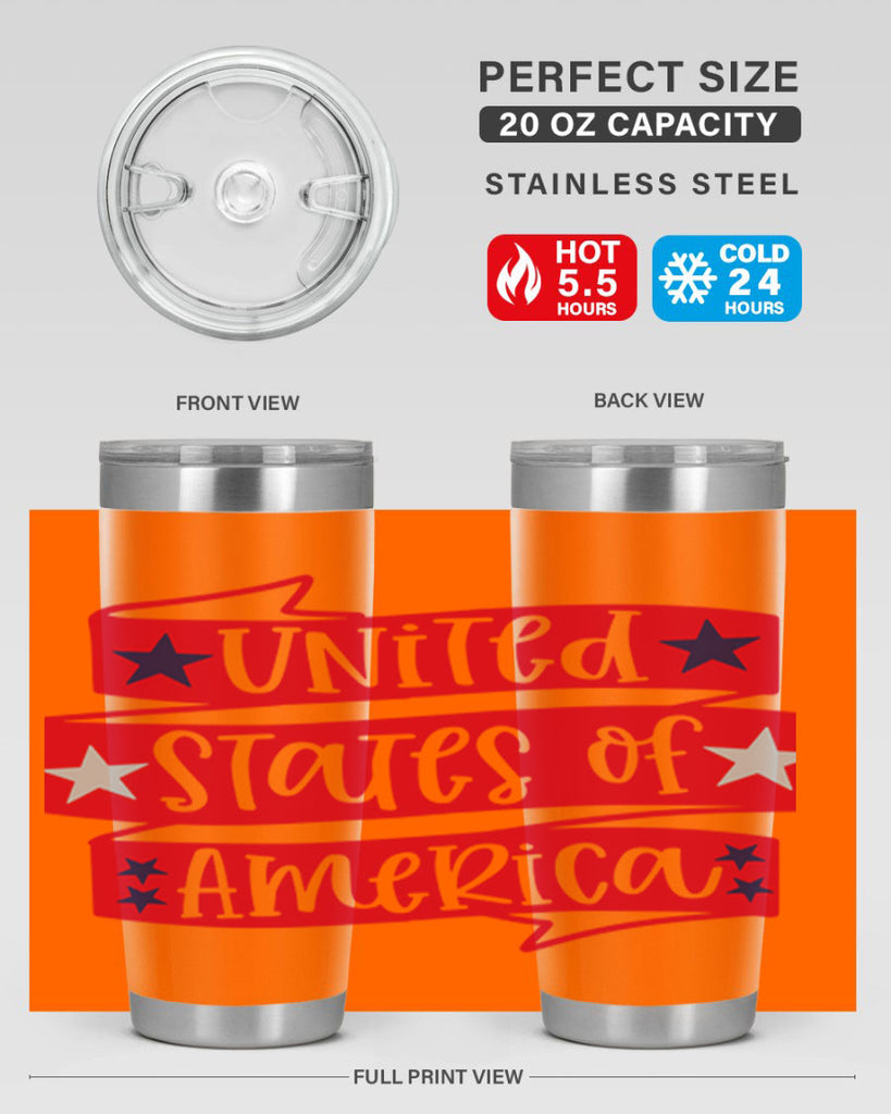 United States Of America Style 177#- Fourt Of July- Tumbler