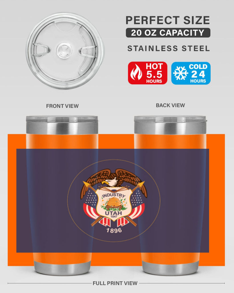 Utah 8#- Us Flags- Tumbler
