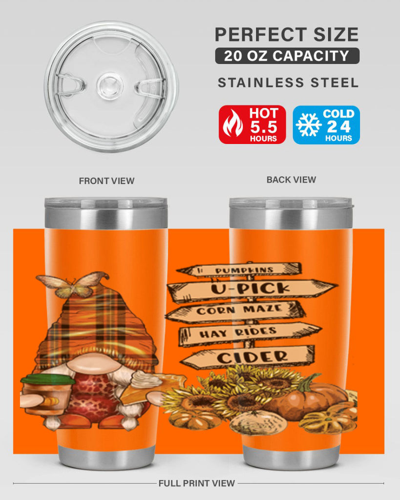 VintageFallGnome 625#- fall- Tumbler
