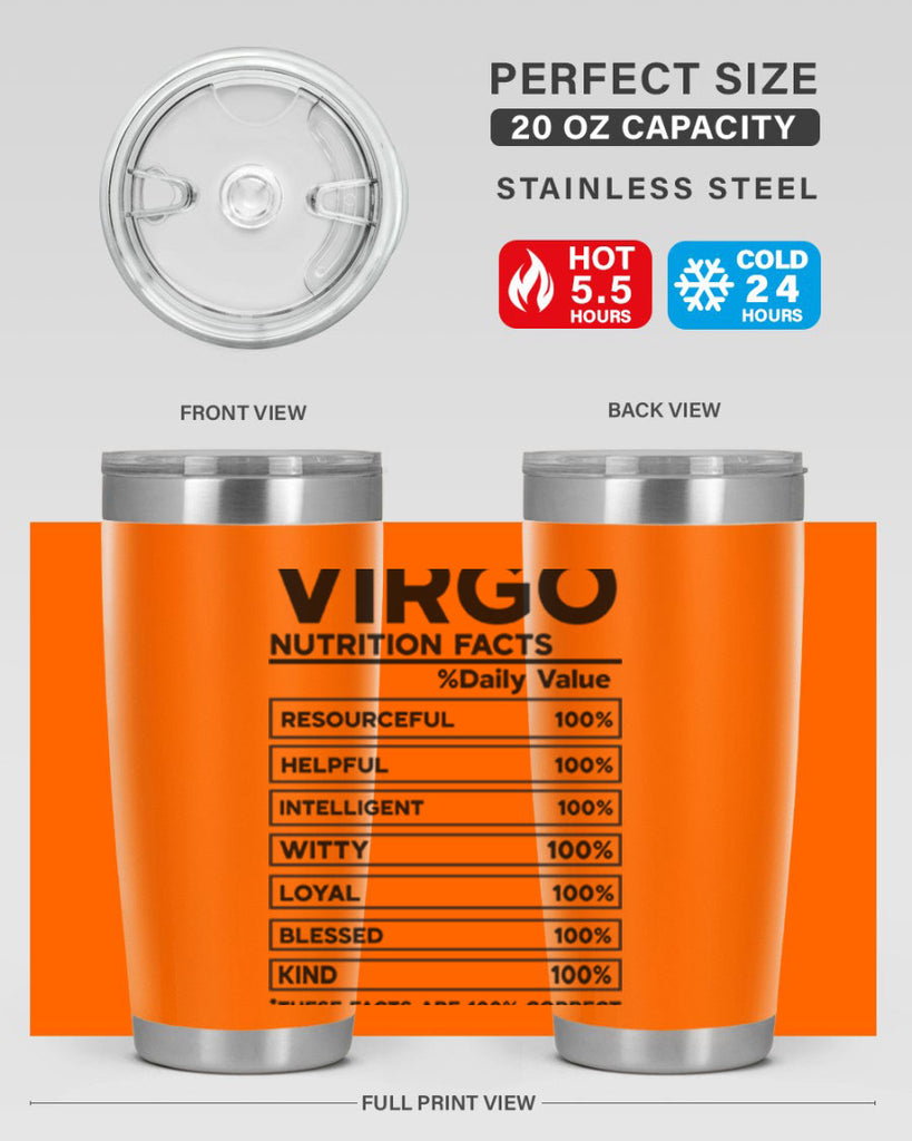 Virgo Nutrition Facts 530#- zodiac- Tumbler