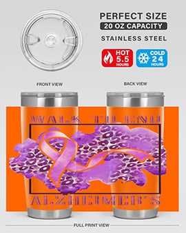 Walk o End AlzheimerS Purple Ribbon 220#- alzheimers- Tumbler