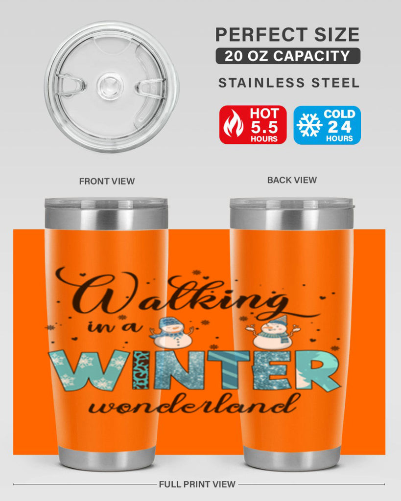 Walking in a winter wonderland 443#- winter- Tumbler