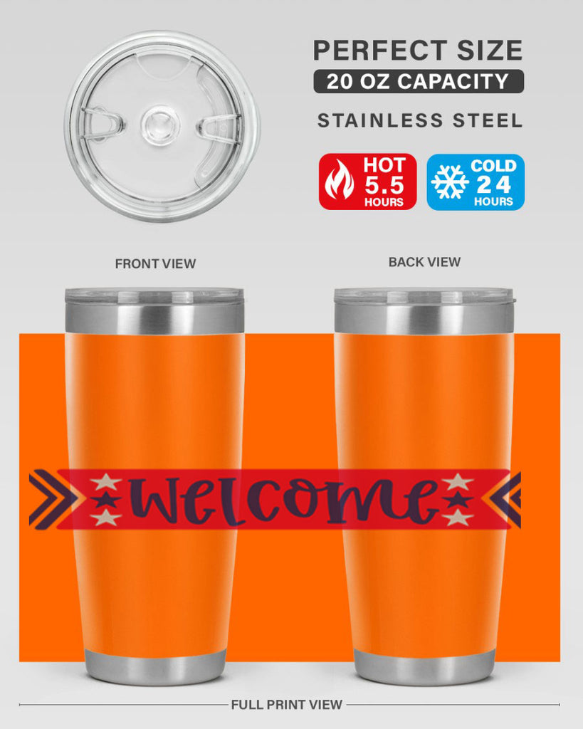 Welcome Style 187#- Fourt Of July- Tumbler