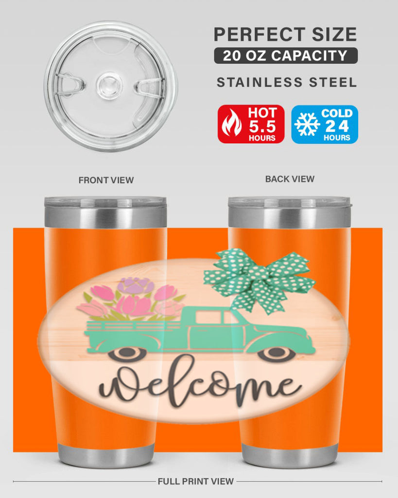 Welcome spring truck Mockup578#- spring- Tumbler