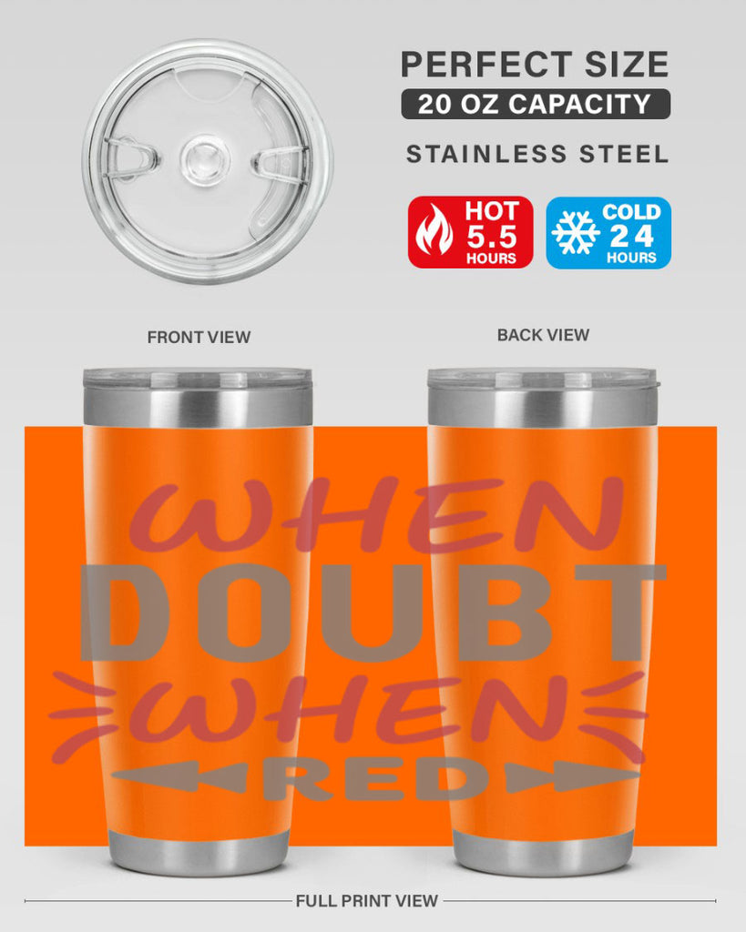 When Doubt Wear Red 154#- fashion- Cotton Tank