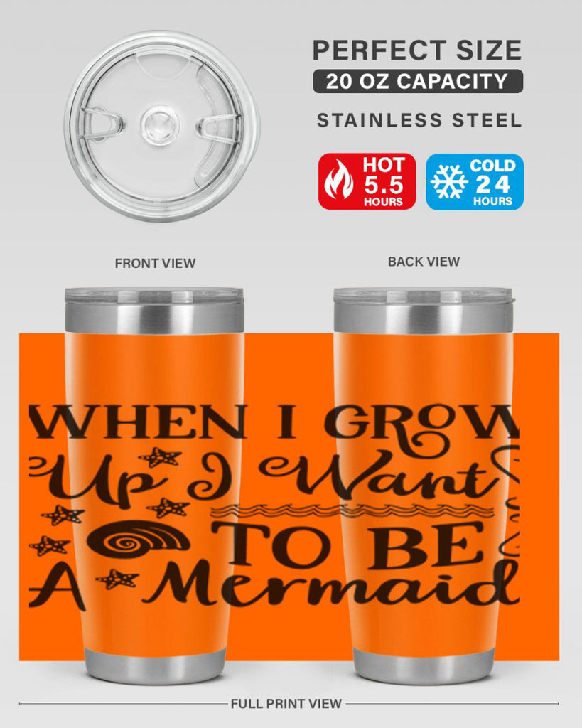 When i grow up i 665#- mermaid- Tumbler