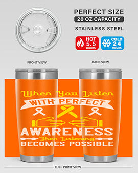 When you listen with perfect awareness then listening becomes possible Style 7#- self awareness- Tumbler