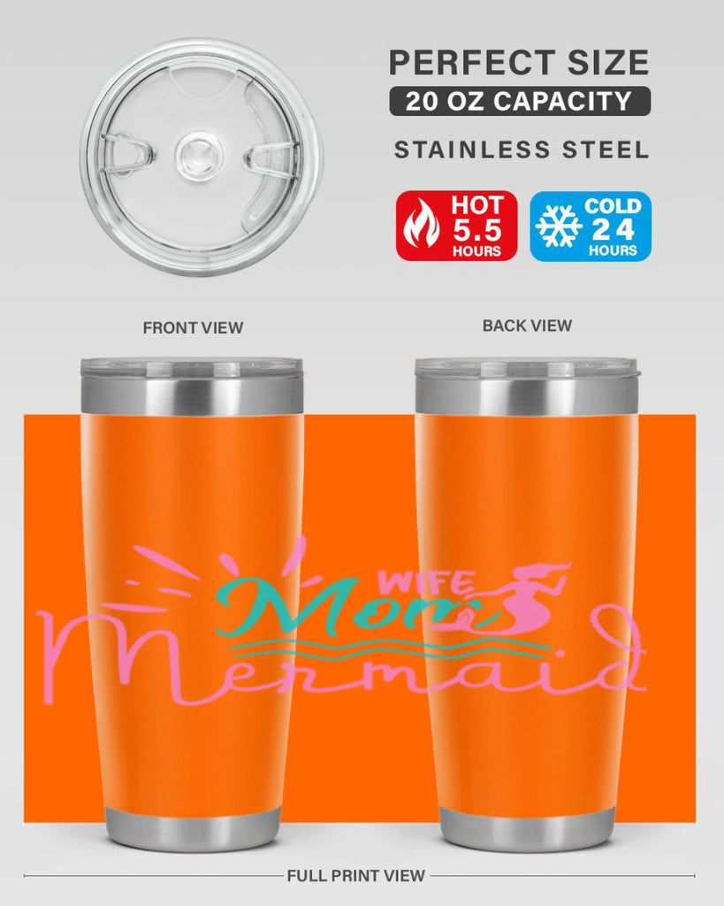 Wife Mom Mermaid 672#- mermaid- Tumbler