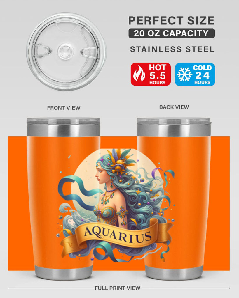 aquarius 84#- zodiac- Tumbler