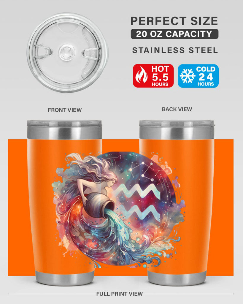aquarius 90#- zodiac- Tumbler