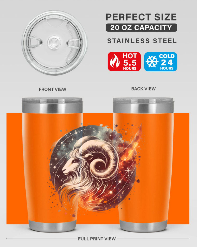 aries 124#- zodiac- Tumbler
