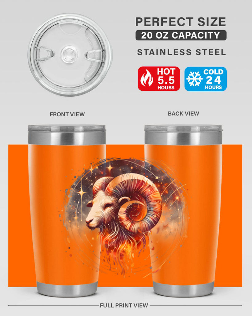 aries 125#- zodiac- Tumbler