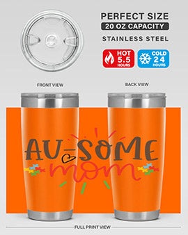ausome mom Style 4#- autism- Tumbler