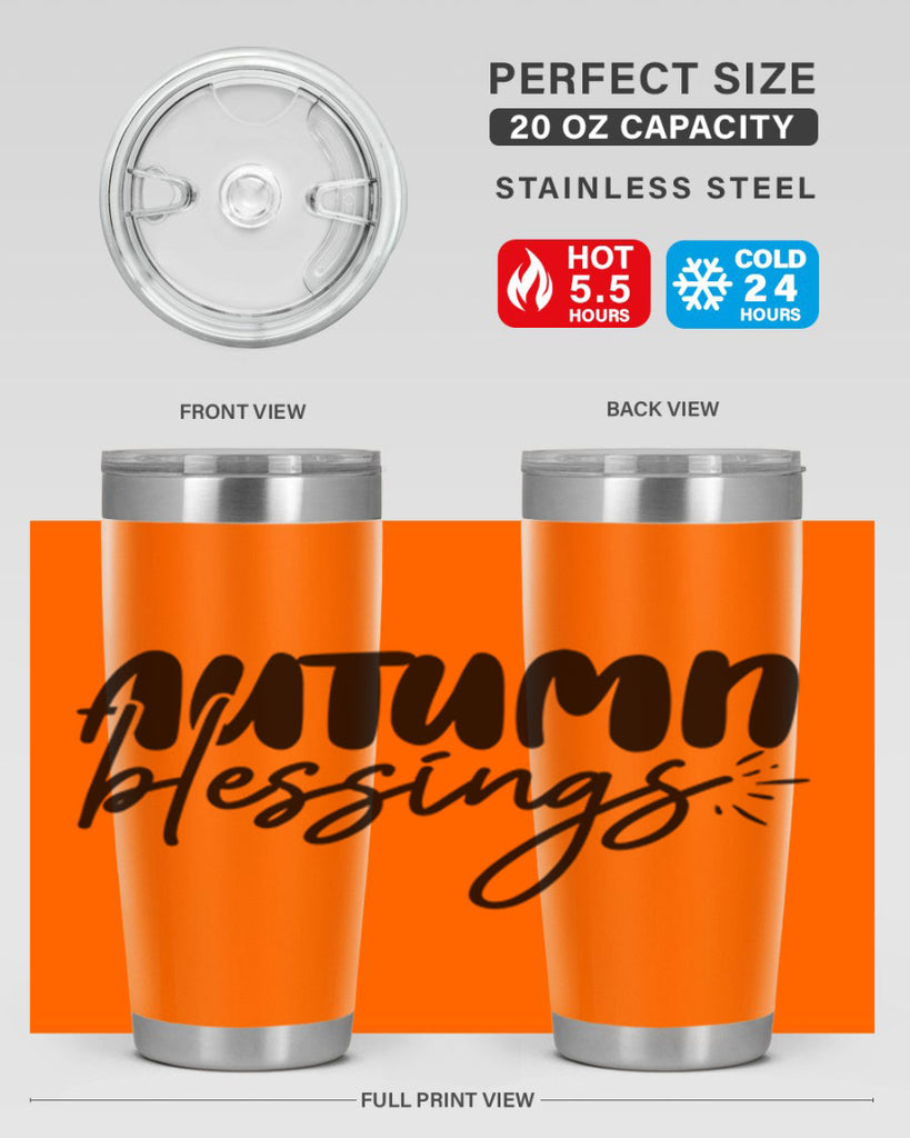 autumn blessings 65#- thanksgiving- Tumbler