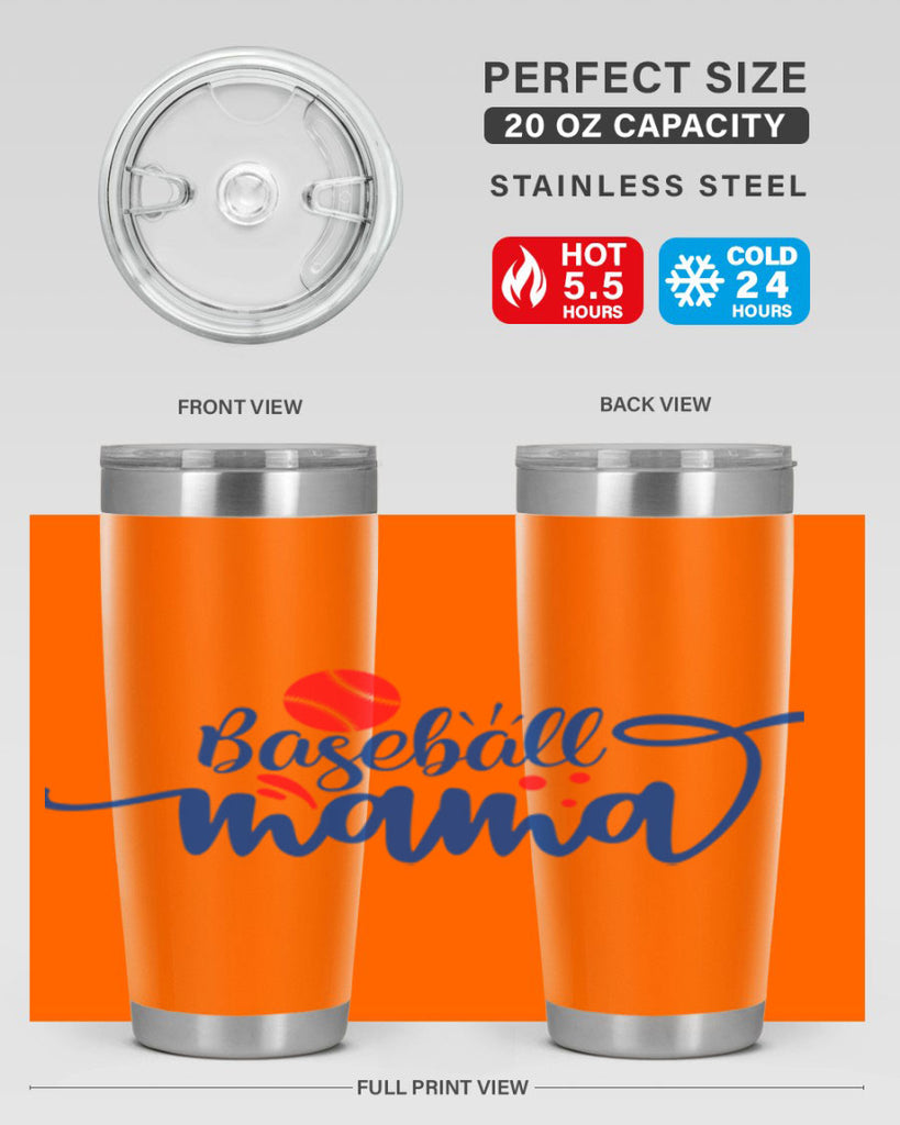 baseball mama 2208#- baseball- Tumbler
