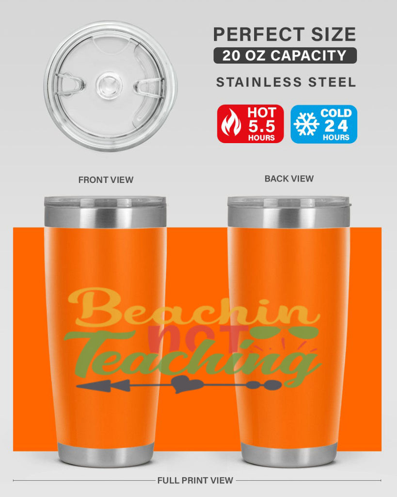 beachin not teaching Style 194#- teacher- tumbler