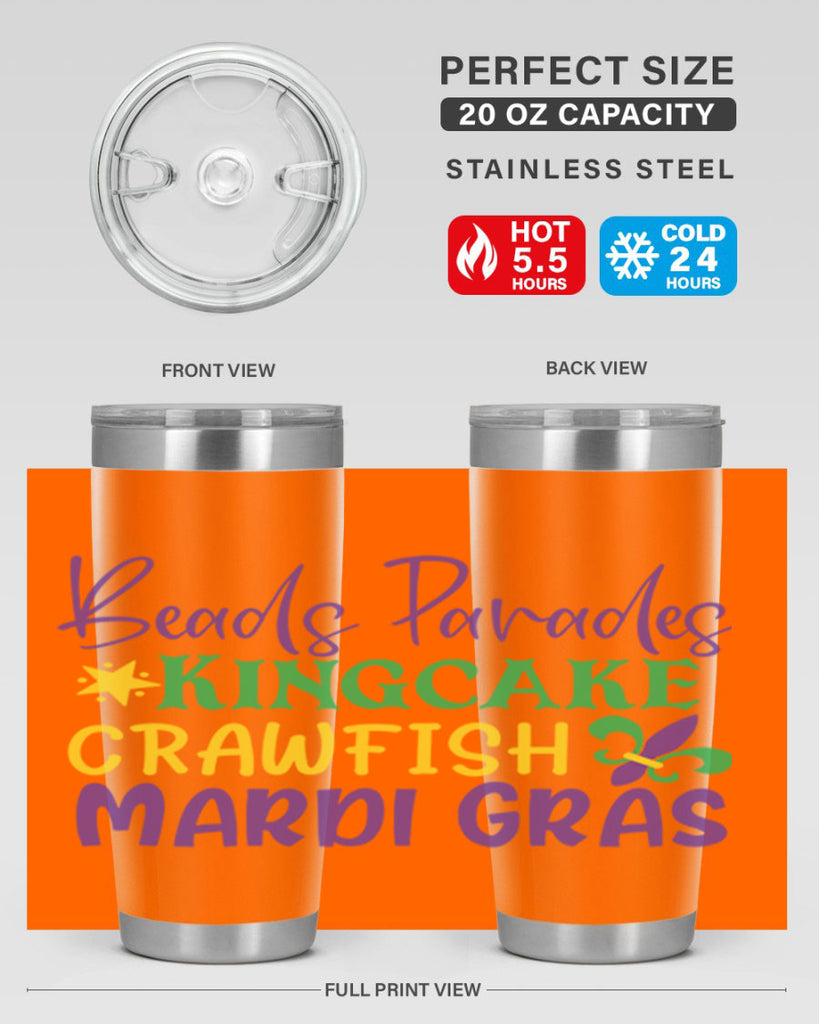 beads parades kingcake crawfish mardi gras 85#- mardi gras- Tumbler