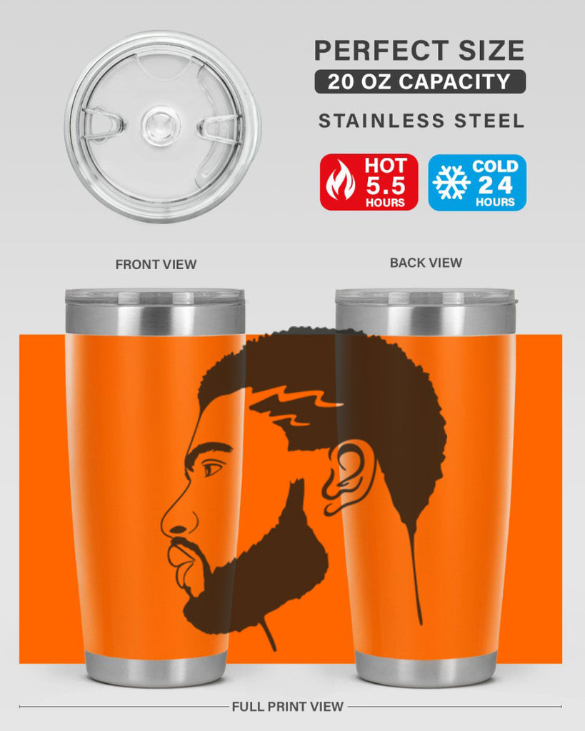 beardman 52#- black men - boys- tumbler