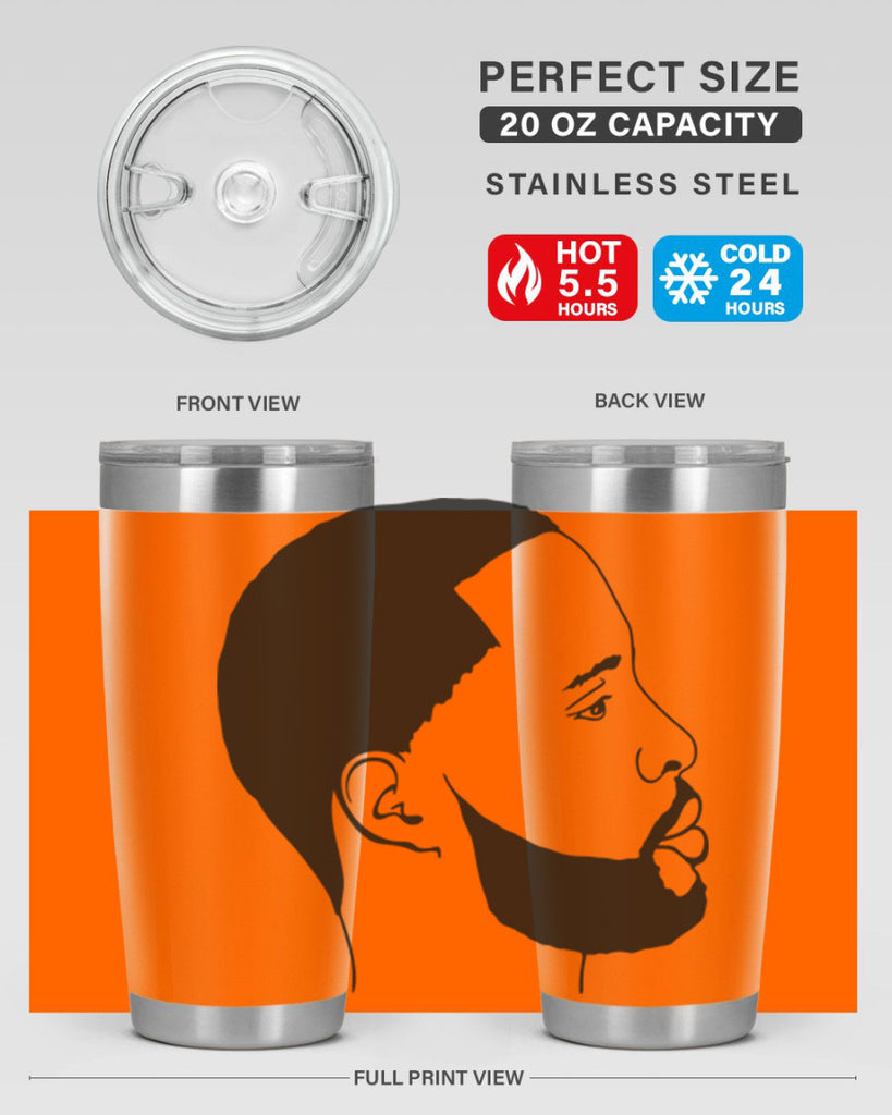 beardman 54#- black men - boys- tumbler
