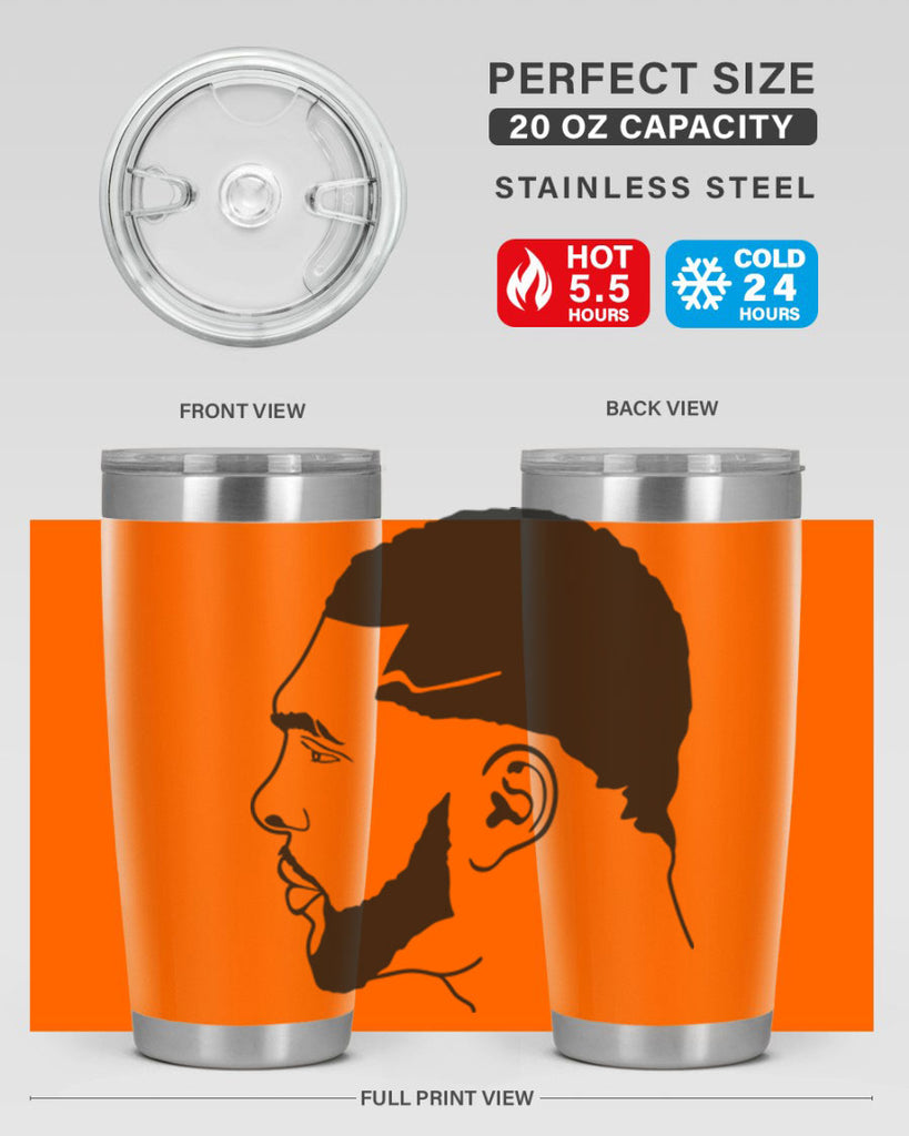 beardman 55#- black men - boys- tumbler