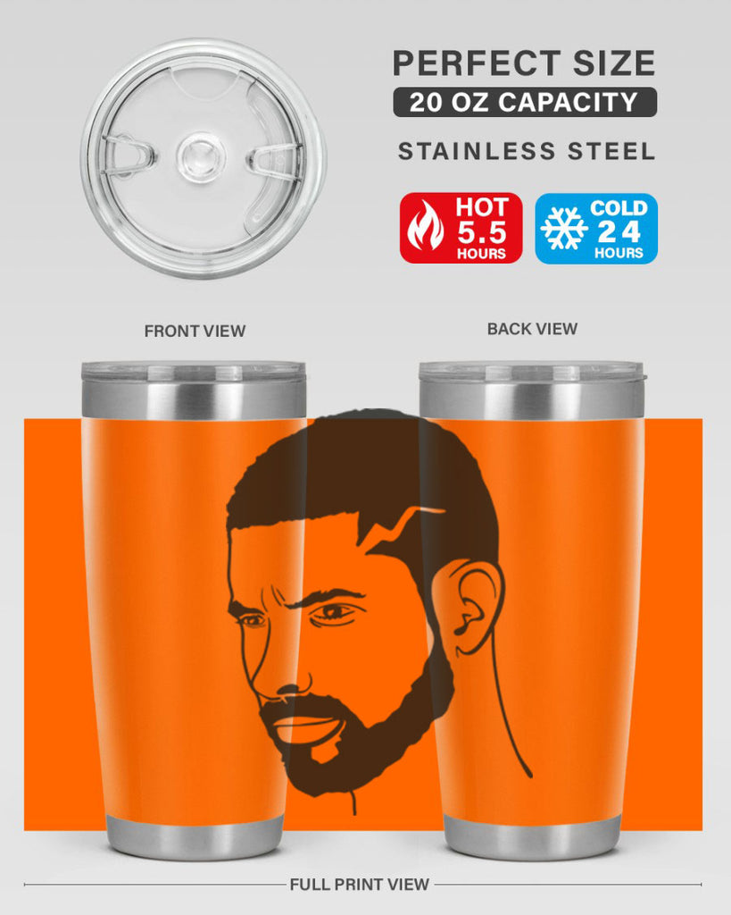 beardman 56#- black men - boys- tumbler