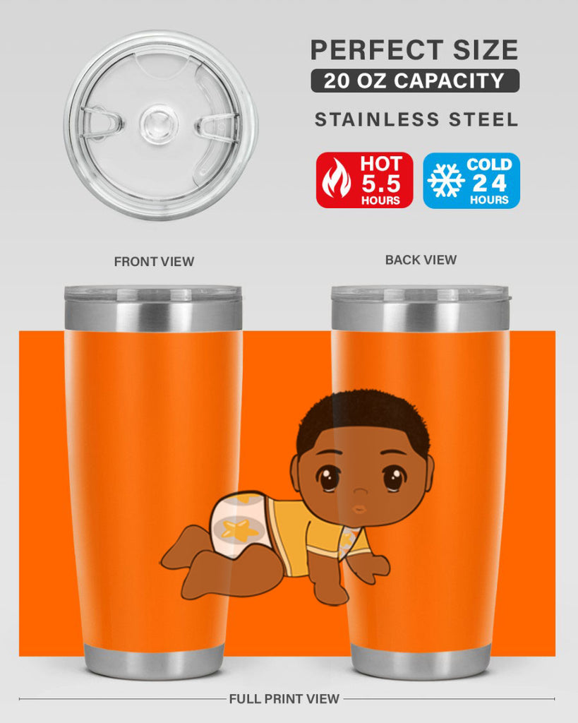black baby boy 2#- black men - boys- tumbler