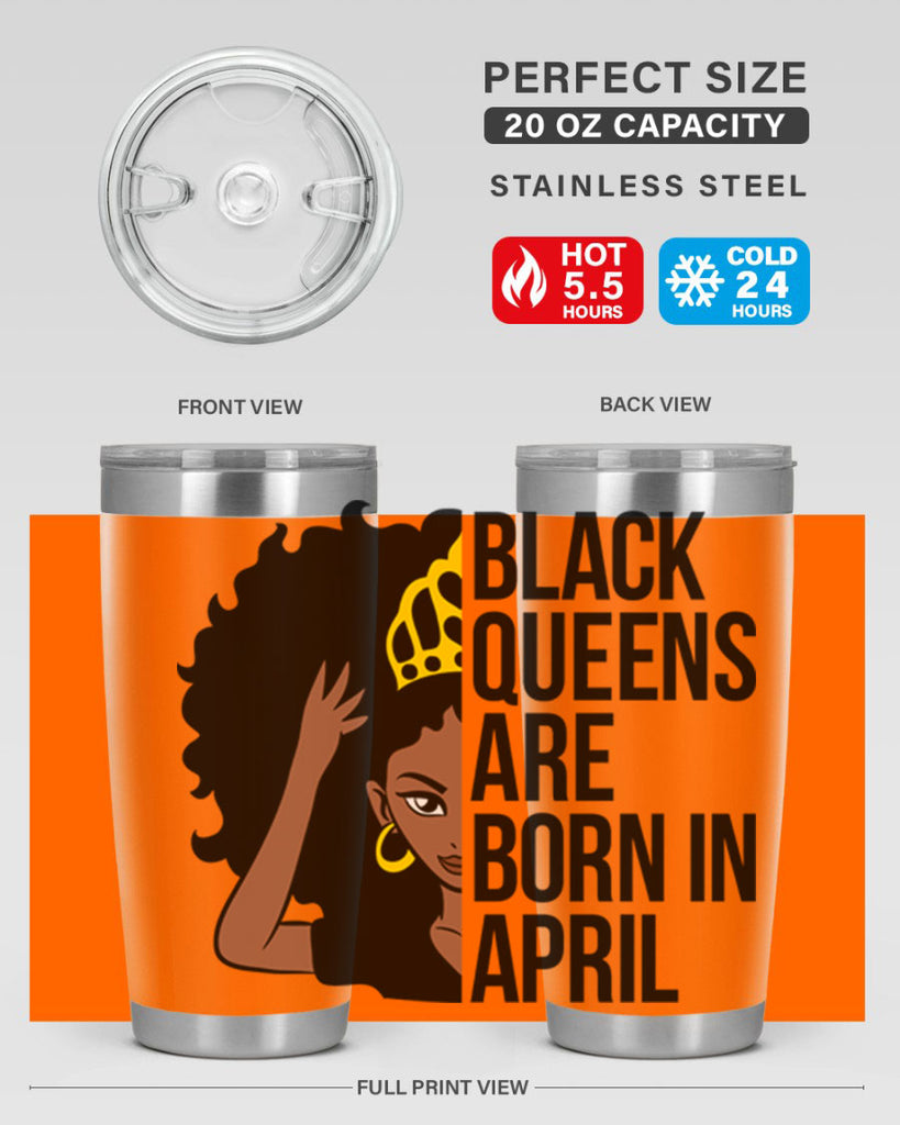 black queens are born in april 218#- black words phrases- Cotton Tank