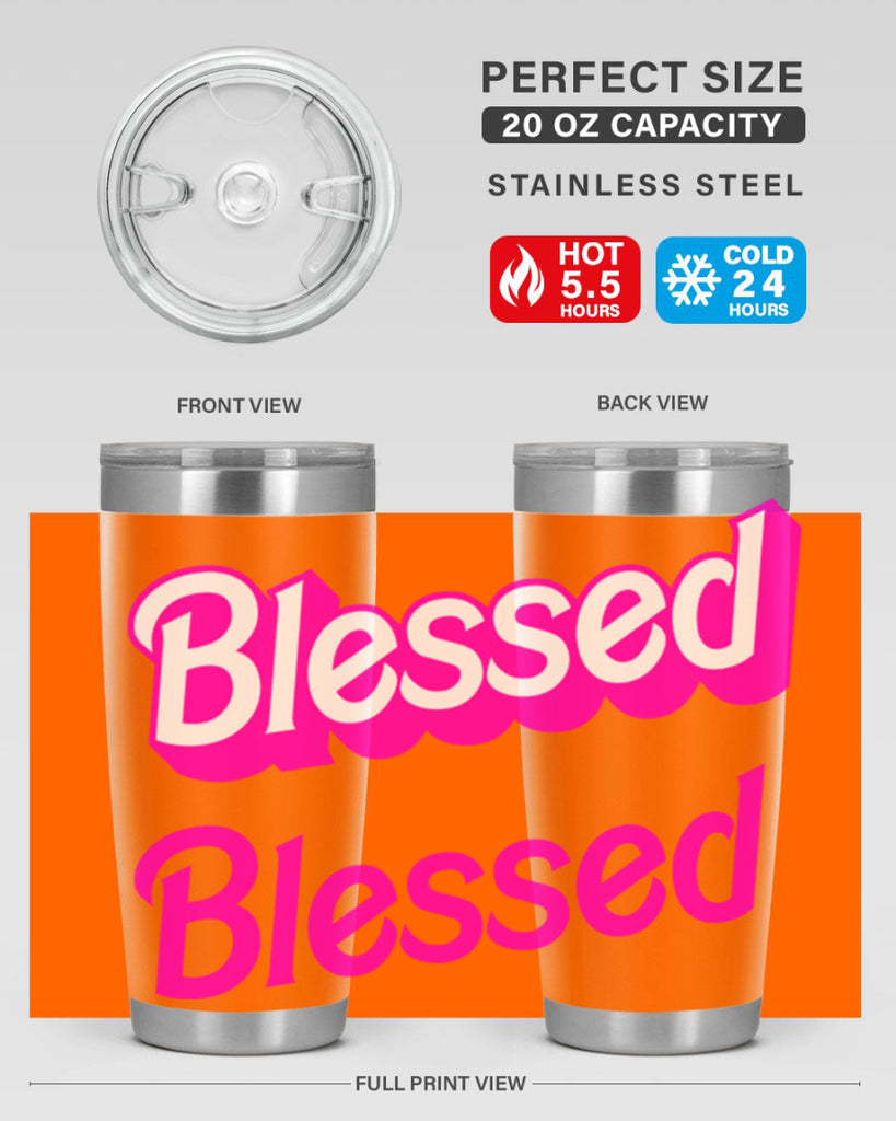 blessed barbie 193#- black words phrases- Cotton Tank