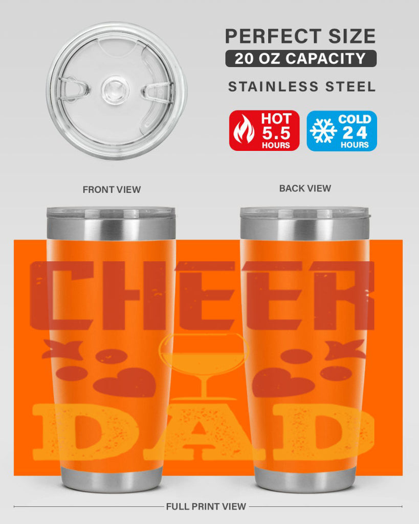 cheer dad 121#- fathers day- Tumbler