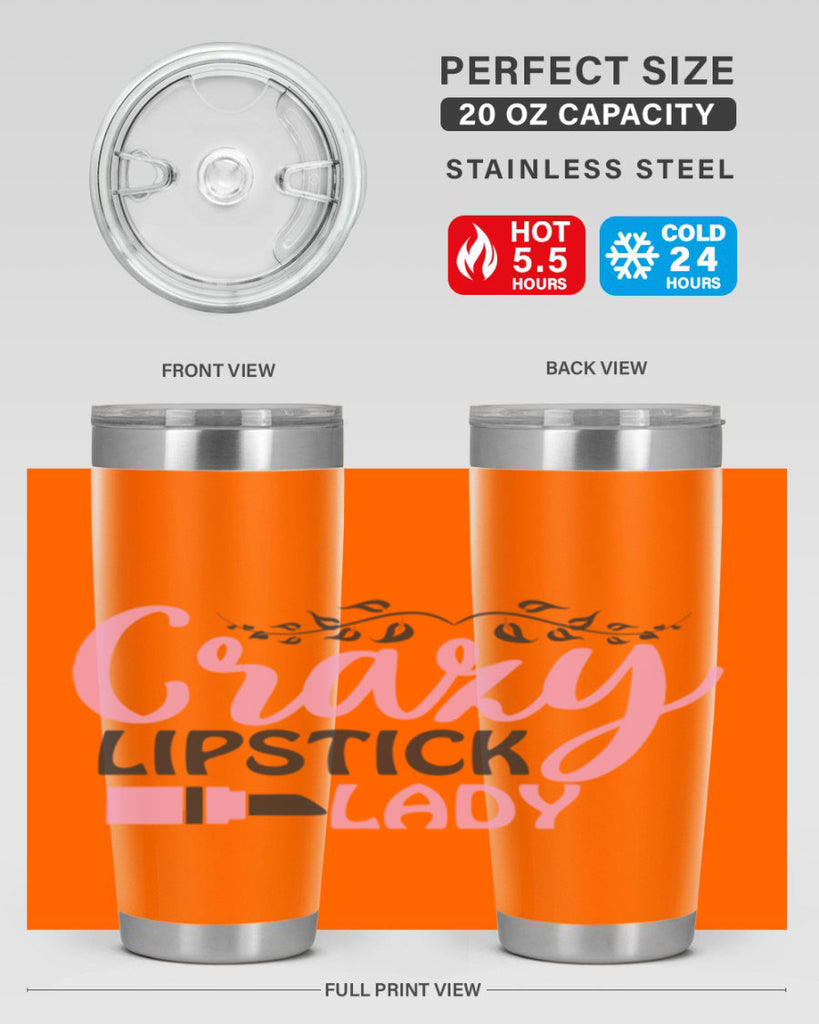 crazy lipstick lady Style 159#- make up- Tumbler