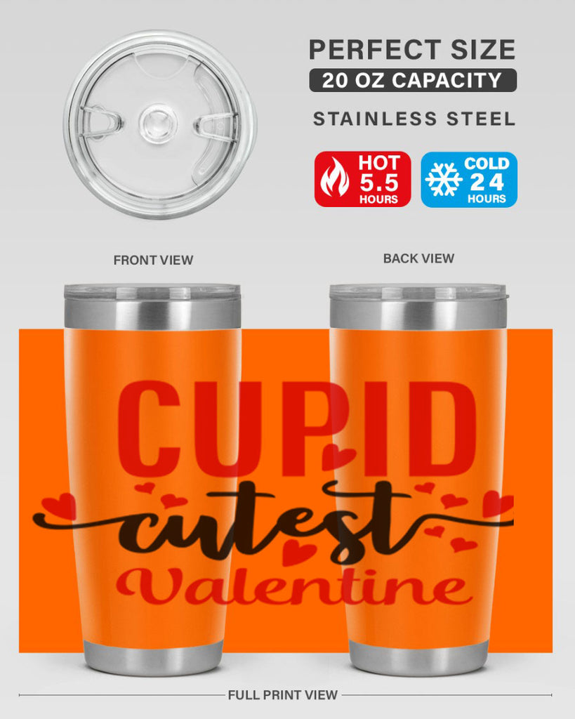 cupid cutest valentine 80#- valentines day- Tumbler